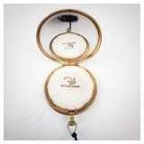 Zell Fifth Avenue Round Gold-Tone Vanity Compact w/ Pink Rose Enamel - 2.75 in Dia