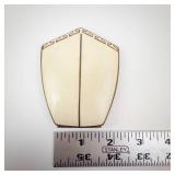 Elgin American Shield-Shaped Vanity Compact with Mirror - Gold Tone, Vintage