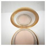 Gold-Tone Round Powder Compact - Scenic Enamel Canal Scene