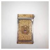 Girey US Army Presidential Vintage Powder Compact with Mirror - Gold Glitter Crest Case