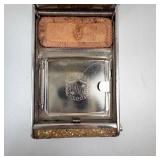 Girey US Army Presidential Vintage Powder Compact with Mirror - Gold Glitter Crest Case