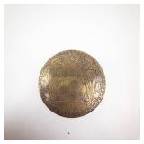 Girey US Army Presidential Vintage Powder Compact with Mirror - Gold Glitter Crest Case