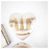 RITZ Gold-Tone Powder Compact - City Souvenir Lot: California, New York City, Florida