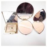 RITZ Gold-Tone Powder Compact - City Souvenir Lot: California, New York City, Florida