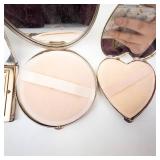 RITZ Gold-Tone Powder Compact - City Souvenir Lot: California, New York City, Florida