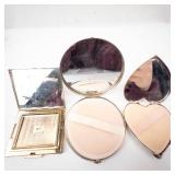 RITZ Gold-Tone Powder Compact - City Souvenir Lot: California, New York City, Florida