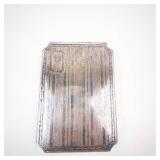 Silver-Plated Cigarette Case/Holder - Vintage Hinged with Two Interior Slots