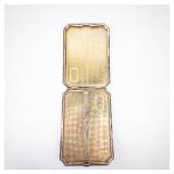 Silver-Plated Cigarette Case/Holder - Vintage Hinged with Two Interior Slots