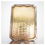 Silver-Plated Cigarette Case/Holder - Vintage Hinged with Two Interior Slots