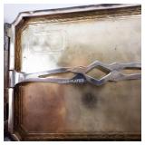 Silver-Plated Cigarette Case/Holder - Vintage Hinged with Two Interior Slots