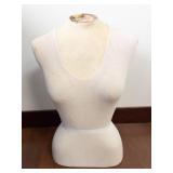 Dress Form Mannequin Bust - Cream Fabric Cover, Used
