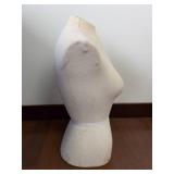 Dress Form Mannequin Bust - Cream Fabric Cover, Used
