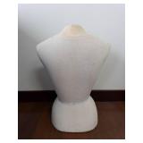 Dress Form Mannequin Bust - Cream Fabric Cover, Used