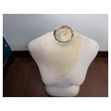 Dress Form Mannequin Bust - Cream Fabric Cover, Used