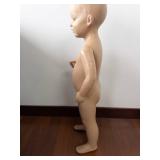 Large Vintage Child Mannequin - Jointed Limbs, Pale Vinyl, Cracked Head