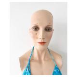 Vintage LSS Full-Body Female Mannequin - Turquoise Bikini, Life-Size Display