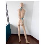 Vintage LSS Full-Body Female Mannequin - Turquoise Bikini, Life-Size Display