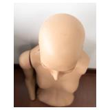 Female Mannequin Bust - Life-Size Display Figure with Cracks (Damaged)