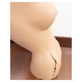 Female Mannequin Bust - Life-Size Display Figure with Cracks (Damaged)