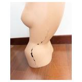 Female Mannequin Bust - Life-Size Display Figure with Cracks (Damaged)