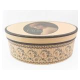 Mrs. A. Evans Millinery Round Hat Box - La Mode de Paris Floral Pattern