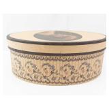 Mrs. A. Evans Millinery Round Hat Box - La Mode de Paris Floral Pattern