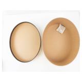 Mrs. A. Evans Millinery Round Hat Box - La Mode de Paris Floral Pattern