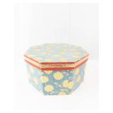 Black Velvet Hat with Ribbon - Vintage Floral Cannon Hat Box