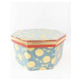 Black Velvet Hat with Ribbon - Vintage Floral Cannon Hat Box