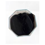 Black Velvet Hat with Ribbon - Vintage Floral Cannon Hat Box