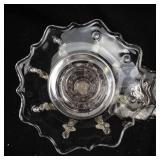 Crystal Two-Arm Candelabra with Hanging Prism Drops