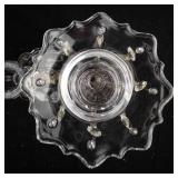 Crystal Two-Arm Candelabra with Hanging Prism Drops