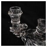 Crystal Two-Arm Candelabra with Hanging Prism Drops