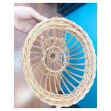 Wicker Dress Form Bust - Open Lattice Rattan Display Stand