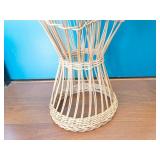 Wicker Dress Form Bust - Open Lattice Rattan Display Stand