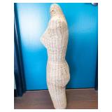 Wicker Dress Form Mannequin - Full Torso & Legs, Natural Rattan