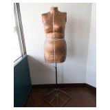 Paper Mache Dress Form - Life-Size Female Mannequin on Adjustable Stand