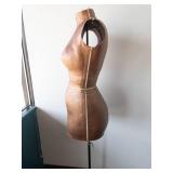 Paper Mache Dress Form - Life-Size Female Mannequin on Adjustable Stand