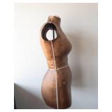 Paper Mache Dress Form - Life-Size Female Mannequin on Adjustable Stand