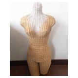 Natural Wicker Dress Form Mannequin - Full Body Display