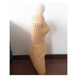 Natural Wicker Dress Form Mannequin - Full Body Display
