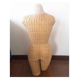 Natural Wicker Dress Form Mannequin - Full Body Display