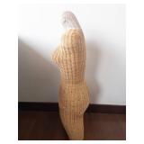 Natural Wicker Dress Form Mannequin - Full Body Display