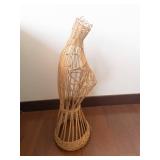 Rattan Dress Form Bust - Handwoven Wicker Display Mannequin