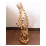 Rattan Dress Form Bust - Handwoven Wicker Display Mannequin