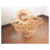 Rattan Dress Form Bust - Handwoven Wicker Display Mannequin
