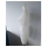 White Female Dress Form Bust on Metal Stand
