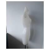 White Female Dress Form Bust on Metal Stand