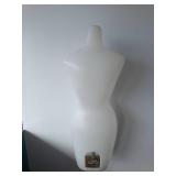 White Female Dress Form Bust on Metal Stand