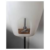 White Female Dress Form Bust on Metal Stand